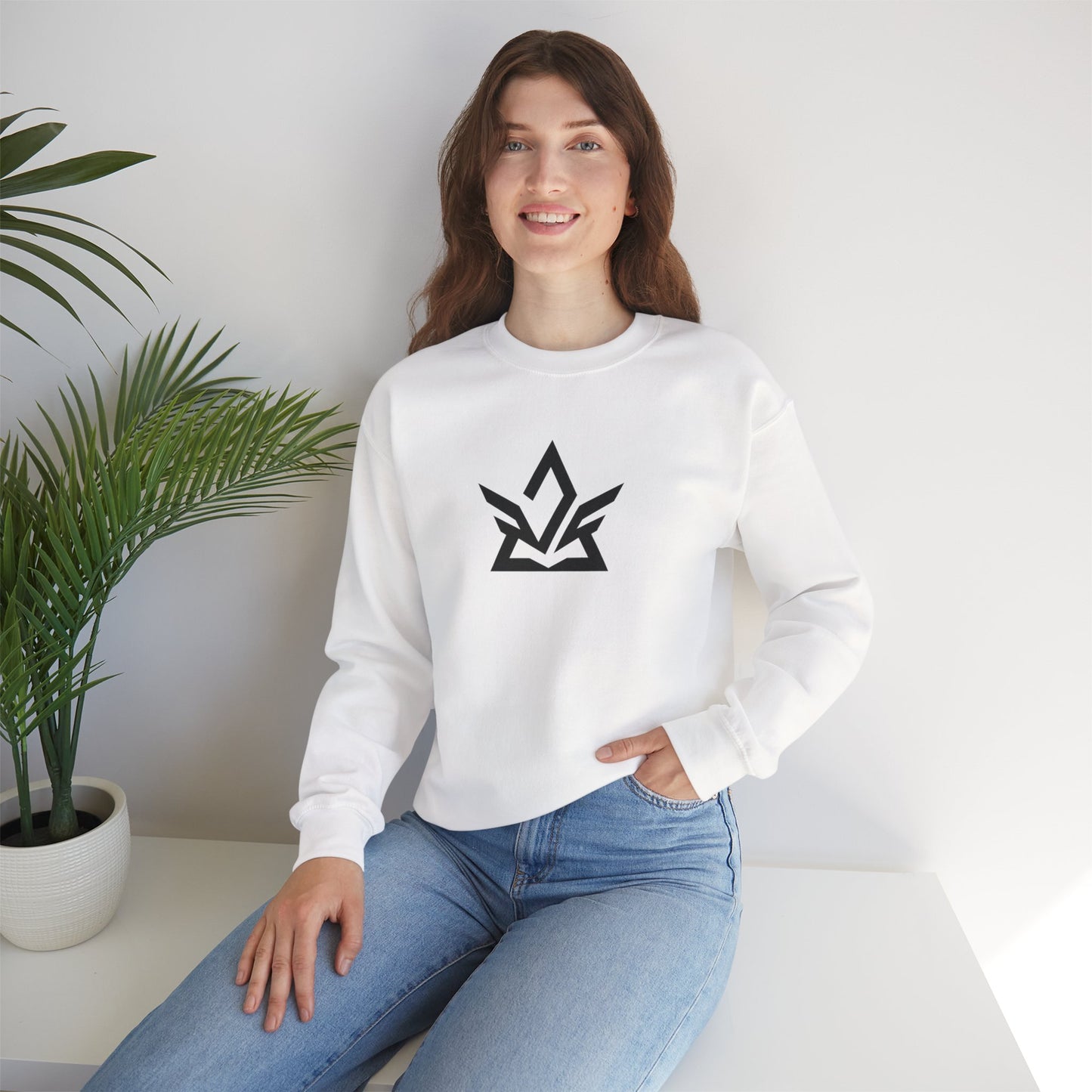 Logo Central Crewneck Sweatshirt with Logo | Heavy Blend™