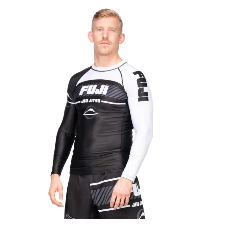 FUJI FREESTYLE 2.0 IBJJF RANKED RASHGUARD long sleeve black/white