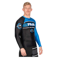 FUJI FREESTYLE 2.0 IBJJF RANKED RASHGUARD long sleeve black/blue