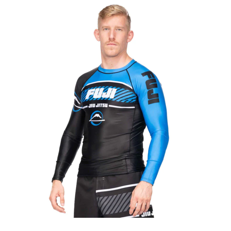 FUJI FREESTYLE 2.0 IBJJF RANKED RASHGUARD long sleeve black/blue