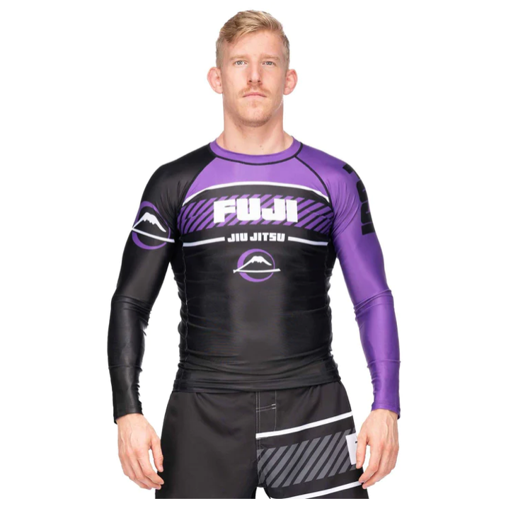 FUJI FREESTYLE 2.0 IBJJF RANKED RASHGUARD langarm schwarz/lila