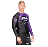 FUJI FREESTYLE 2.0 IBJJF RANKED RASHGUARD long sleeve black/purple