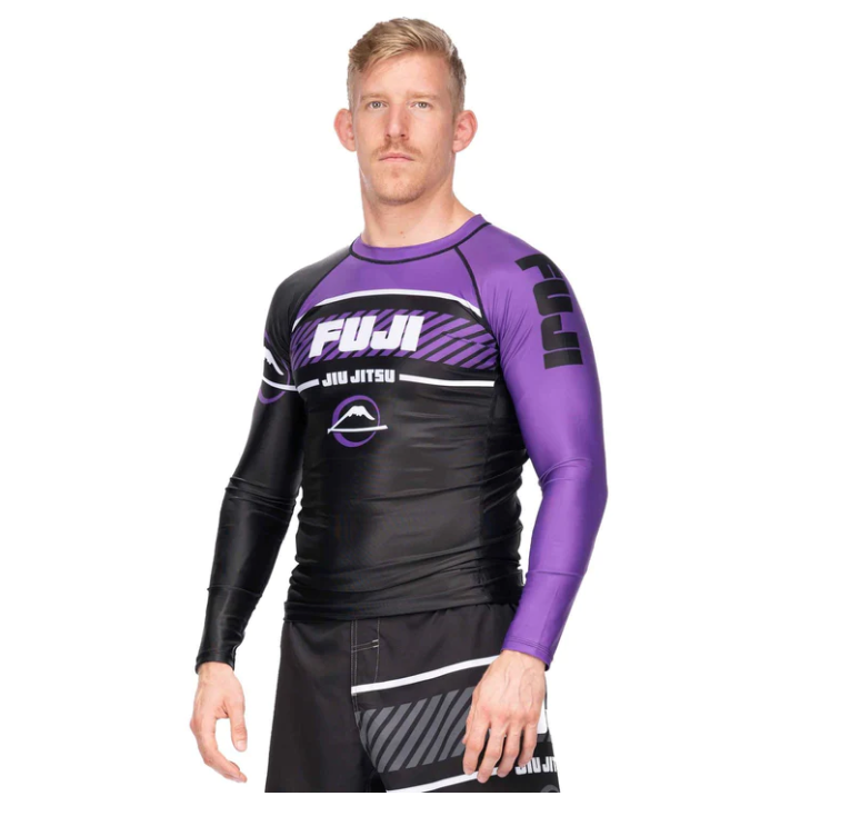 FUJI FREESTYLE 2.0 IBJJF RANKED RASHGUARD long sleeve black/purple