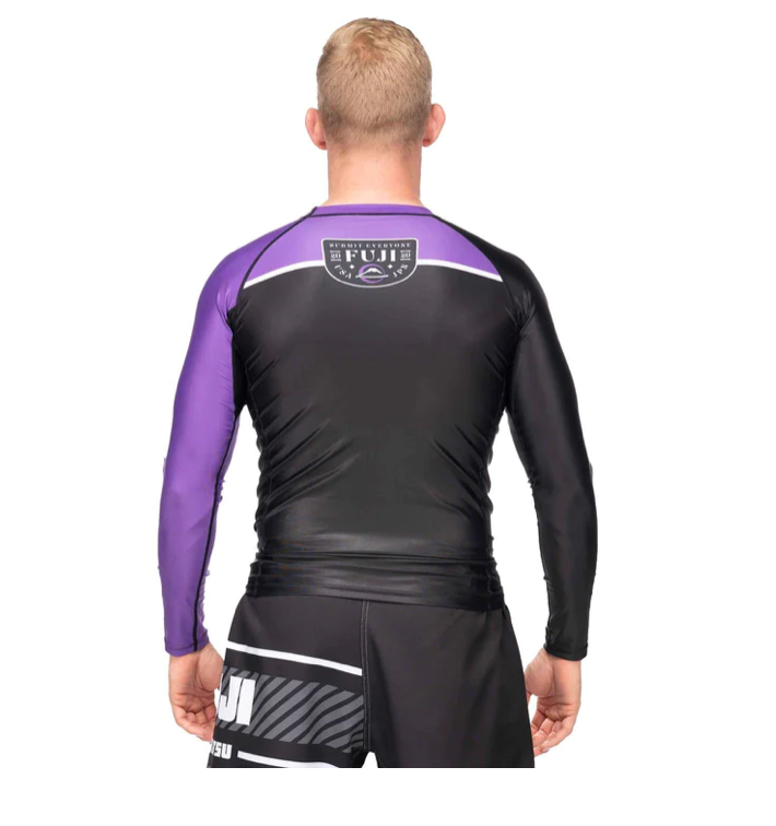 FUJI FREESTYLE 2.0 IBJJF RANKED RASHGUARD long sleeve black/purple