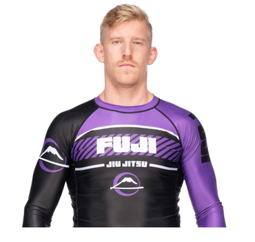 FUJI FREESTYLE 2.0 IBJJF RANKED RASHGUARD long sleeve black/purple