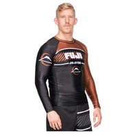 FUJI FREESTYLE 2.0 IBJJF RANKED RASHGUARD long sleeve black/brown