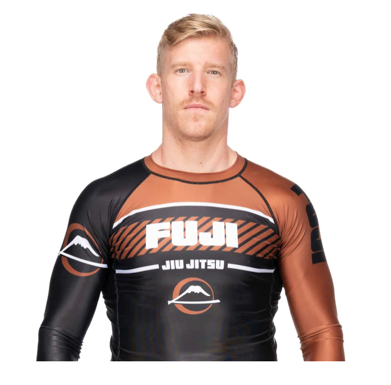 FUJI FREESTYLE 2.0 IBJJF RANKED RASHGUARD langarm schwarz/braun