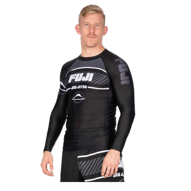 FUJI FREESTYLE 2.0 IBJJF RANKED RASHGUARD langarm schwarz/grau