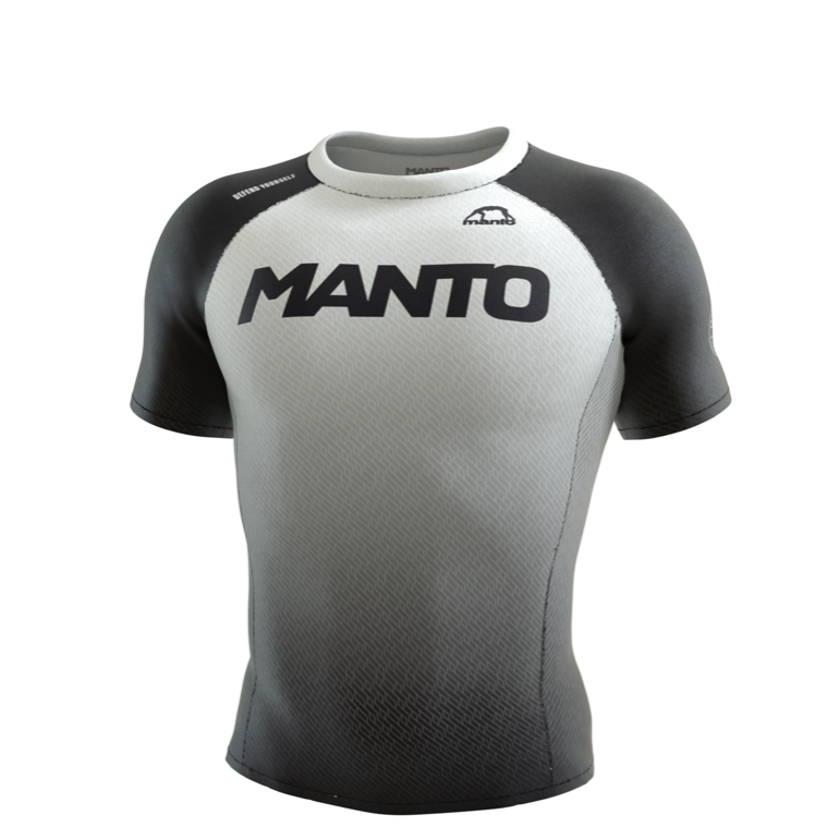 MANTO rashguard short sleeve RANK white