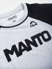 MANTO rashguard short sleeve RANK white