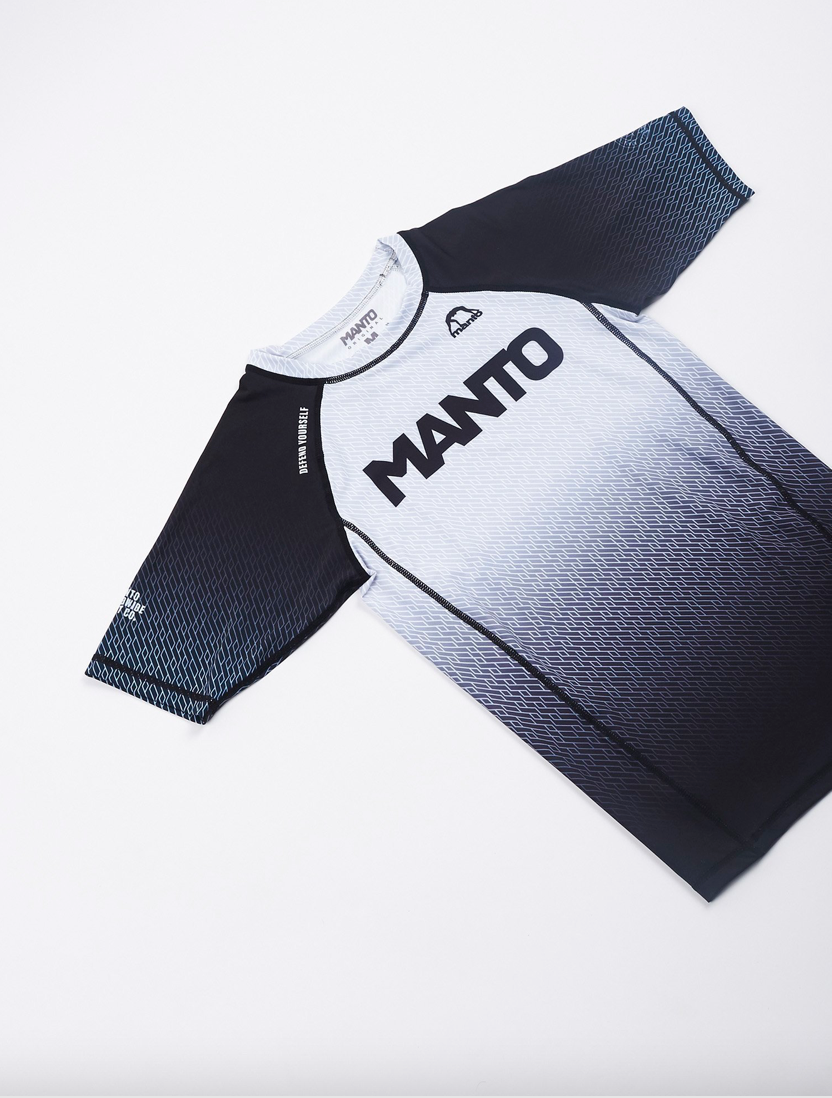 MANTO rashguard short sleeve RANK white