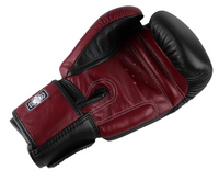 TWINS SPECIAL Muay Thai Handschuhe BGVL 3 schwarz/weinrot