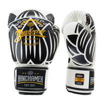 BUAKAW 2 Muay Thai Handschuhe  Schwarz/Weiß/Gold