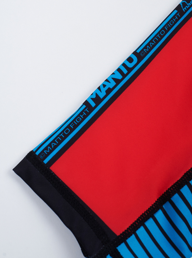 MANTO rashguard short sleeve STRIPE 2.0 black/red