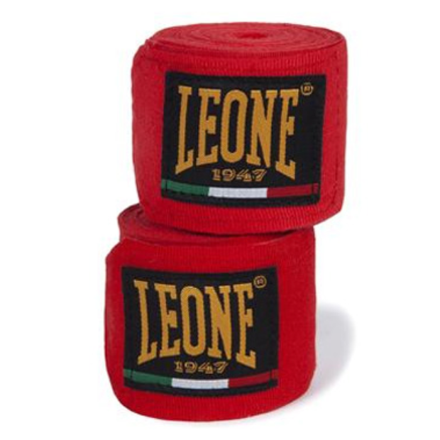 LEONE Boxbandage 3,5m halbelastisch rot