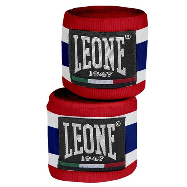 LEONE Boxbandage 3,5m halbelastisch rot/blau/weiß