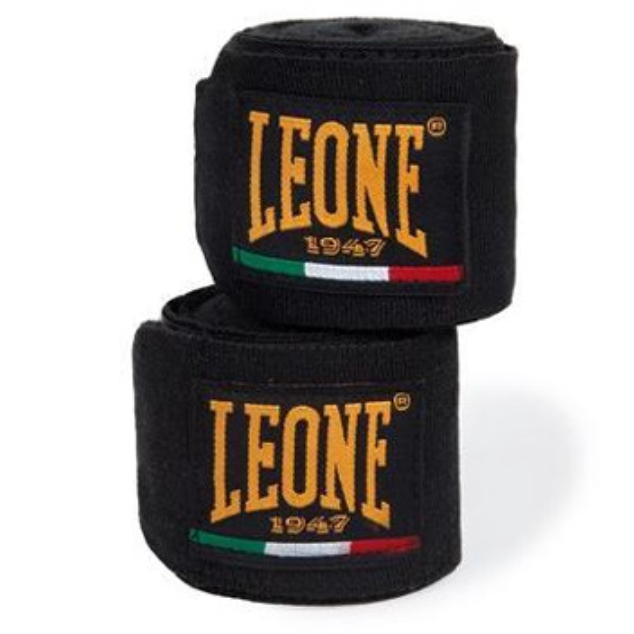 LEONE boxing bandage 3.5m semi-elastic black