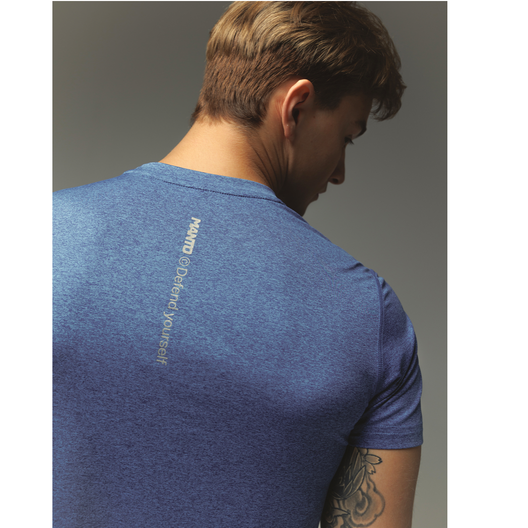 MANTO performance t-shirt ATHLETE 2.0 blau melange