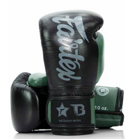 FAIRTEX X BOOSTER Muay Thai Handschuhe BGVB2 schwarz/olivgrün