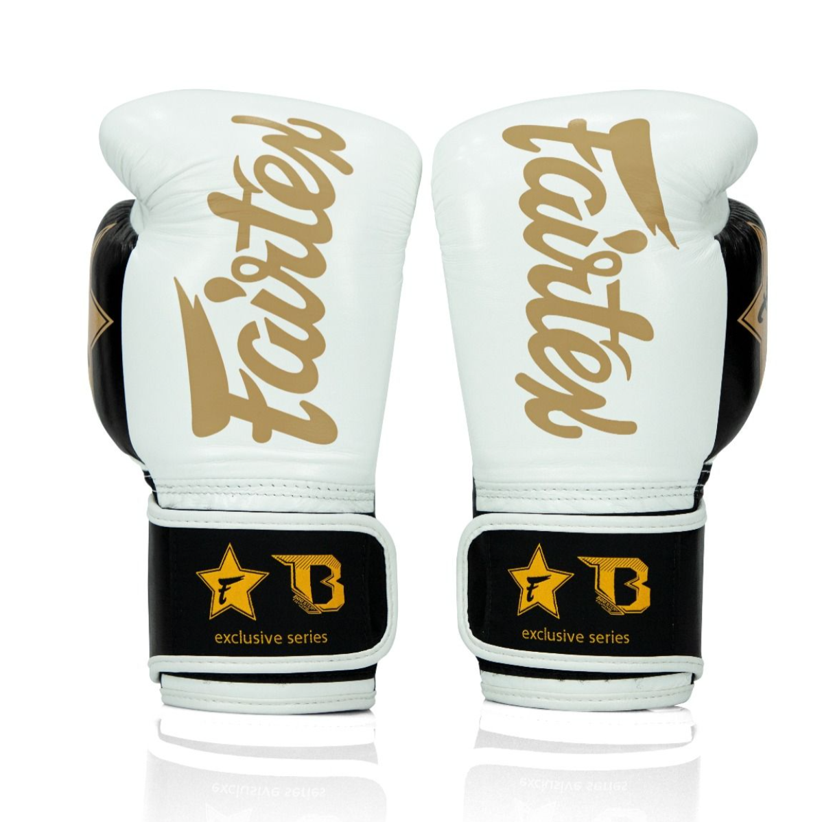 FAIRTEX X BOOSTER Muay Thai Handschuhe BGVB2 schwarz/weiß/gold